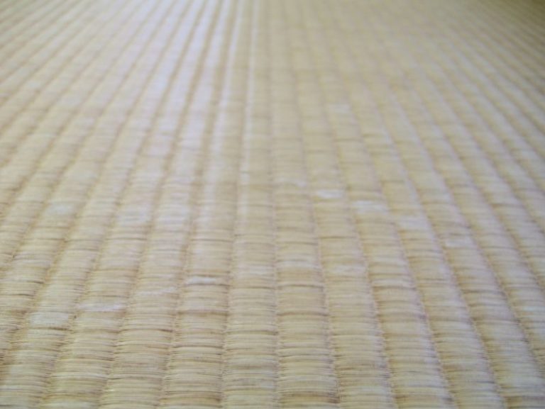 Closeup photo of a tatami mat