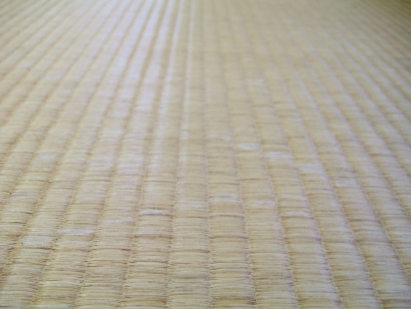 Closeup photo of a tatami mat