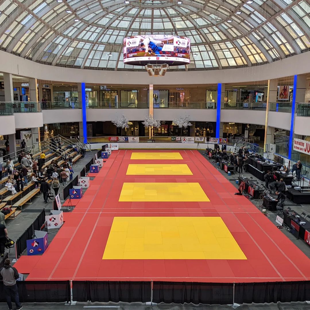 Mats at the Edmonton International Judo Championships